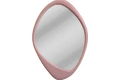 Asymmetrischer Wandspiegel ORGANIC 95cm rosa flexibel aufhängbar
