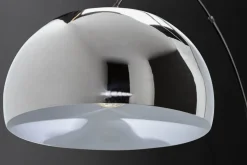 Ausziehbare Bogenlampe LOUNGE DEAL 170-210cm chrom Marmorfuß Stehlampe