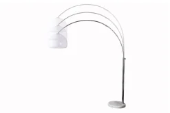 Ausziehbare Bogenlampe LOUNGE DEAL 175-205cm weiß Marmorfuß Stehlampe
