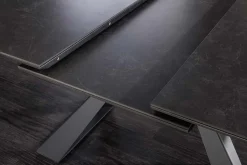 Ausziehbarer Esstisch CONCORD 180-230cm graphit grau Keramik schwarz Metall