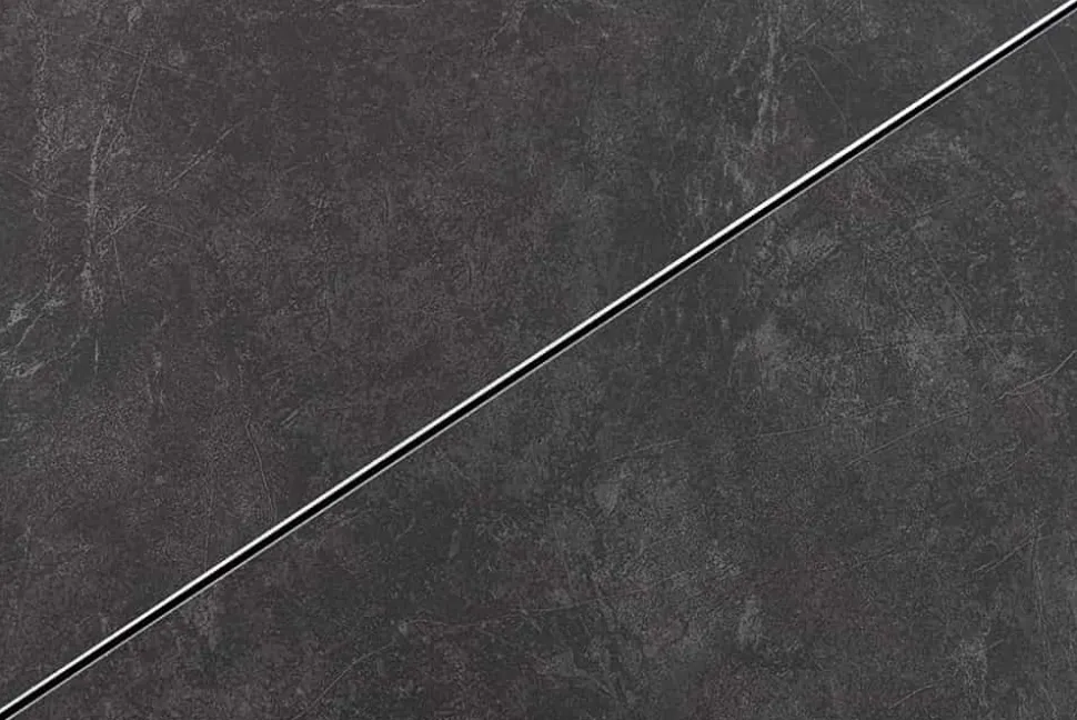 Ausziehbarer Esstisch ETERNITY 160-200cm graphit grau Keramik schwarz Metall