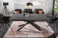Ausziehbarer Esstisch EUPHORIA 180-220-260cm anthrazit Lava Keramik made in Italy