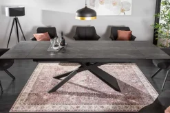 Ausziehbarer Esstisch EUPHORIA 180-220-260cm anthrazit Lava Keramik made in Italy