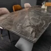 Ausziehbarer Esstisch EUPHORIA 180-220-260cm taupe anthrazit Keramik made in Italy