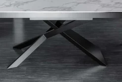 Ausziehbarer Esstisch EUPHORIA 180-220-260cm Marmor weiß Keramik made in Italy