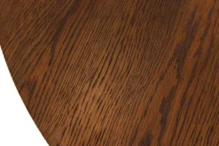 Ausziehbarer Esstisch VALHALLA WOOD 120-160-200cm smoked braun Eichenholz Säulenfuß
