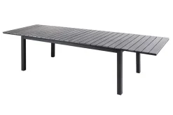 Ausziehbarer Gartentisch DESIGNO 200-250-300cm grau Aluminium In- und Outdoor Esstisch