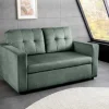 Ausziehbares Schlafsofa SMART 140cm moosgrün Vogue Velours Samt 2-Sitzer Nosagfederung
