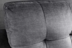 Ausziehbares Schlafsofa SMART 140cm grau Vogue Velours Samt 2-Sitzer Nosagfederung