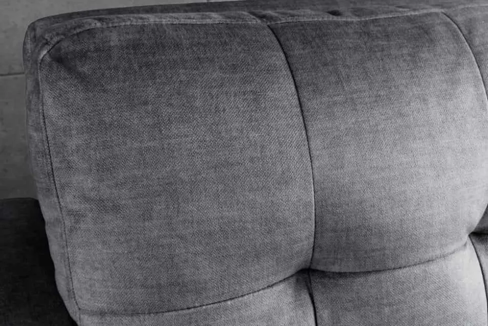 Ausziehbares Schlafsofa SMART 140cm grau Vogue Velours Samt 2-Sitzer Nosagfederung