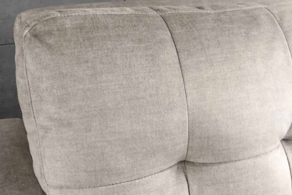 Ausziehbares Schlafsofa SMART 140cm champagner beige Vogue Velours Samt Nosagfederung