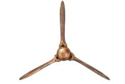 Authentische Wanddekoration SCREW III 60cm kupfer geflammt Flugzeug Propeller