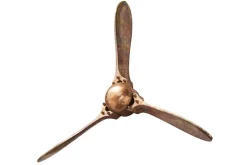 Authentische Wanddekoration SCREW III 60cm kupfer geflammt Flugzeug Propeller