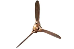 Authentische Wanddekoration SCREW III 97cm kupfer geflammt Flugzeug Propeller