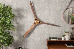 Authentische Wanddekoration SCREW III 97cm kupfer geflammt Flugzeug Propeller