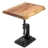 Authentischer Beistelltisch FACTORY 50cm Akazie Massivholz Baumkante Industrial Design