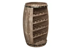Authentisches Weinregal BODEGA 80cm natur Pinie Weinfass Shabby Chic