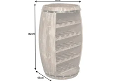 Authentisches Weinregal BODEGA 80cm natur Pinie Weinfass Shabby Chic