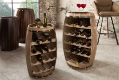 Authentisches Weinregal BODEGA 65cm natur Pinie Weinfass Shabby Chic