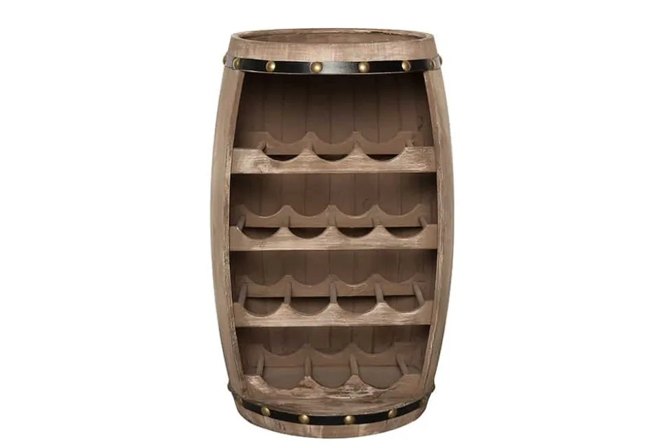 Authentisches Weinregal BODEGA 65cm natur Pinie Weinfass Shabby Chic