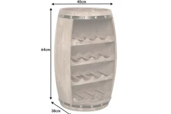 Authentisches Weinregal BODEGA 65cm natur Pinie Weinfass Shabby Chic
