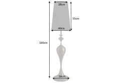 Barock Stehlampe LUCIE 160cm schwarz gold gebürstet Stehleuchte