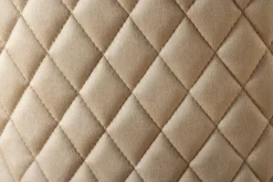 Barock Stuhl CASTLE DELUXE beige Samt gold Edelstahl mit Löwenkopf Ziernieten