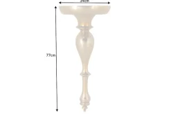 Barock Wandkonsole SCALA 80cm gold Metall Wandregal handmade Wanddekoration