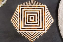 Beistelltisch HARMONY NATURE 60cm braun weiß Mosaik Kunsthandwerk