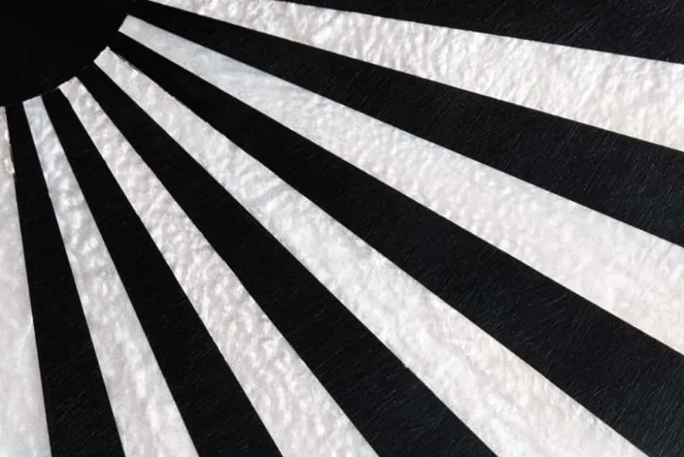 Beistelltisch HARMONY NATURE 55cm schwarz weiß Mosaik rund Kunsthandwerk