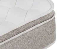 Bequeme Matratze mit Topper CLOUD FLEX 180x200cm greige Tonnentaschenfederkern H3-4