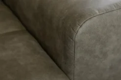 Big Sofa ELEGANCIA 285cm taupe Microfaser XXL Couch inkl. Kissen Federkern