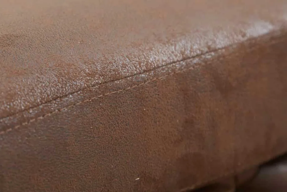 Chesterfield Sitzhocker MODERN BAROCK 90cm antik braun Fußhocker