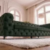 Chesterfield Sofa MODERN BAROCK 235cm grün Samt 3-Sitzer Couch Federkern