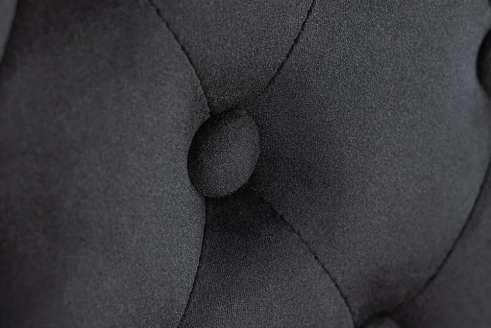 Chesterfield Stuhl CASTLE schwarz Samt Gummiholz Ziernieten