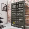 Container-Schrank GLOBETROTTER 140cm anthrazit Metall Aktenschrank Highboard