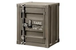 Container-Schrank GLOBETROTTER 50cm anthrazit Metall Nachttisch Beistellschrank