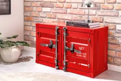 Container-Schrank GLOBETROTTER 80cm rot Metall Aktenschrank mit Flügeltüren