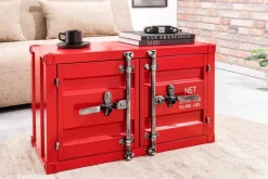 Container-Schrank GLOBETROTTER 80cm rot Metall Aktenschrank mit Flügeltüren