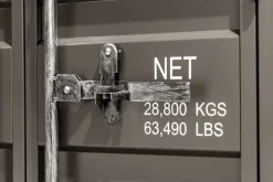 Container-Schrank GLOBETROTTER 80cm anthrazit Metall Aktenschrank mit Flügeltüren