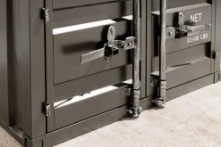 Container-Schrank GLOBETROTTER 80cm anthrazit Metall Aktenschrank mit Flügeltüren