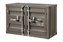 Container-Schrank GLOBETROTTER 80cm anthrazit Metall Aktenschrank mit Flügeltüren