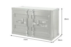 Container-Schrank GLOBETROTTER 80cm anthrazit Metall Aktenschrank mit Flügeltüren