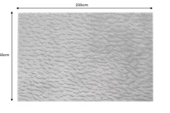 3D Hochflor Teppich DUNE 230x160cm anthrazit Hoch-Tief-Effekt