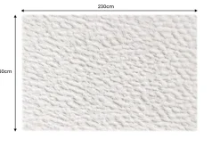 3D Hochflor Teppich DUNE 230x160cm beige Hoch-Tief-Effekt