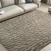 3D Hochflor Teppich DUNE 230x160cm taupe Hoch-Tief-Effekt