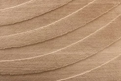 3D strukturierter Kurzflor Teppich WAVE 230x160cm beige Hoch-Tief-Effekt