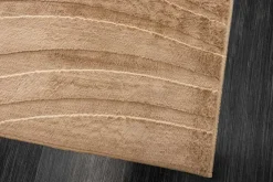 3D strukturierter Kurzflor Teppich WAVE 230x160cm beige Hoch-Tief-Effekt