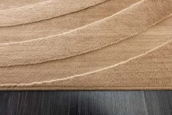 3D strukturierter Kurzflor Teppich WAVE 230x160cm beige Hoch-Tief-Effekt
