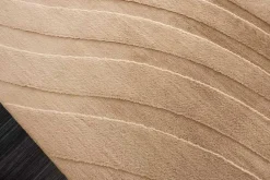 3D strukturierter Kurzflor Teppich WAVE 230x160cm beige Hoch-Tief-Effekt